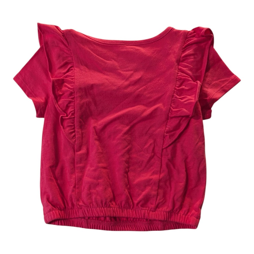 BBC-1 Epic Threads Girls Ruffle Shirl With Hearts Size 3T - Raspberry Pink - Picture 2 of 3